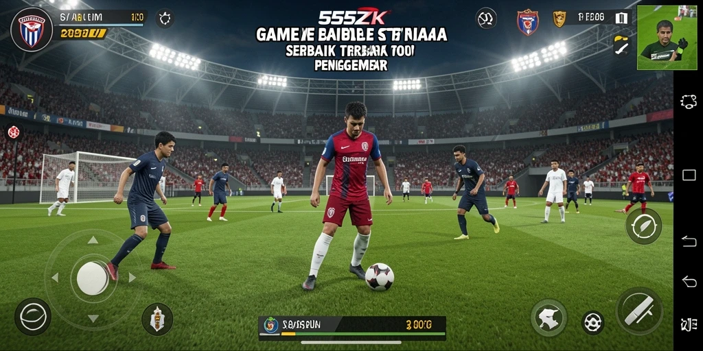 Tangkapan layar gameplay dari 555ZK yang menunjukkan aksi di lapangan.