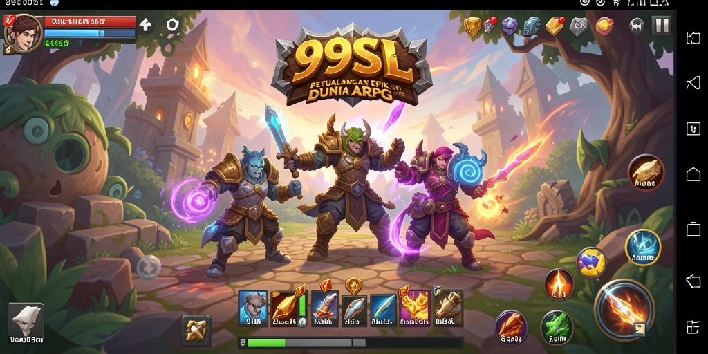Screenshot gameplay ARPG penuh aksi dari 99SL.