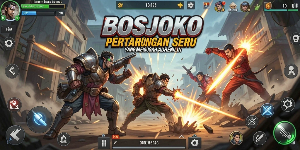 Gameplay menarik dengan karakter bertarung yang dinamis.