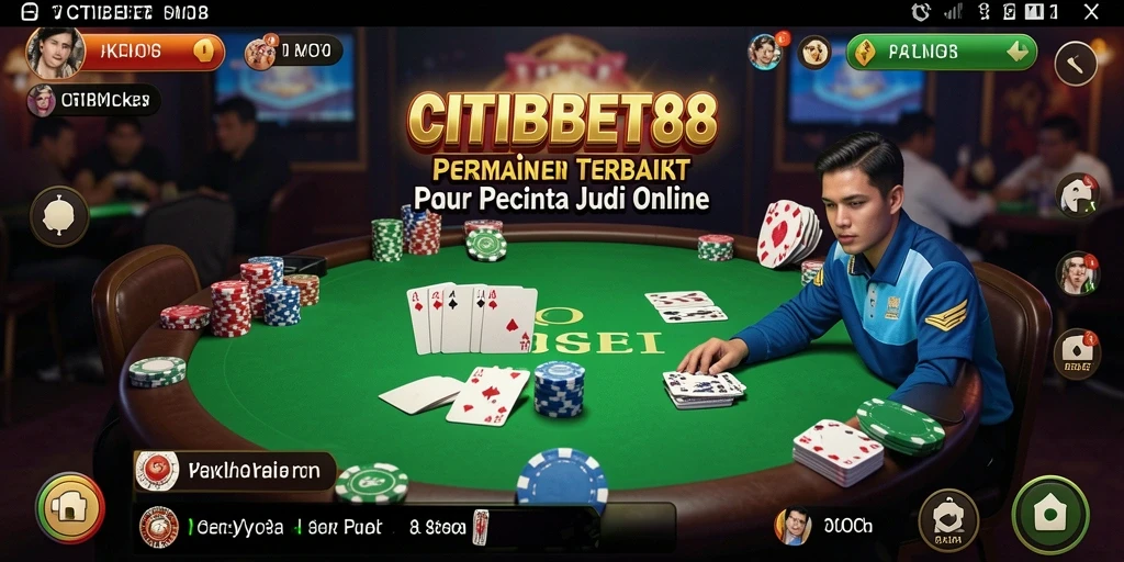 Tampilan gameplay Poker yang mendebarkan di CITIBET88.