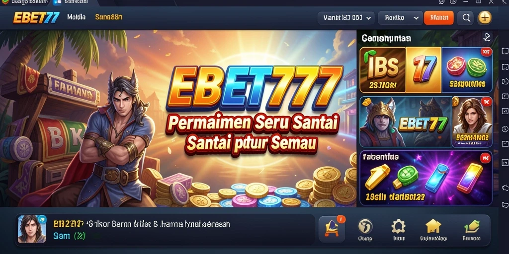 Screenshot gameplay EBET777 yang menampilkan keseruan permainan casual.
