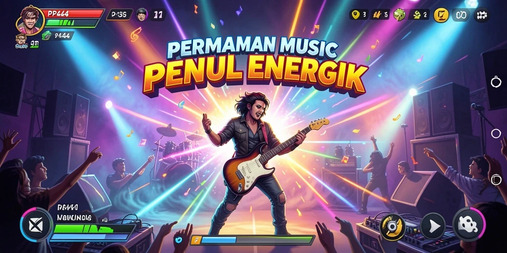 Tampilan gameplay menarik dalam pengalaman musik yang mengasyikkan.
