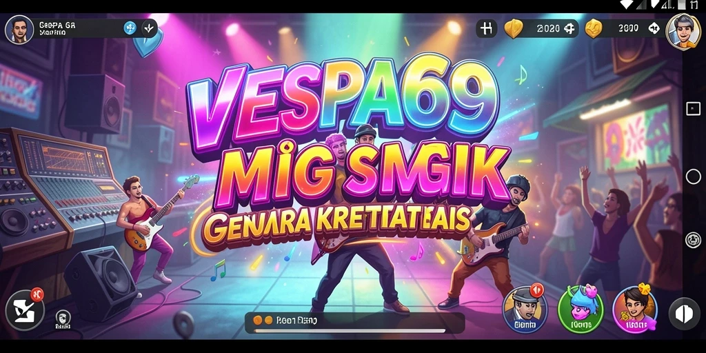 Screenshot VESPA69 menampilkan pemain beraksi dalam tantangan musik yang seru.